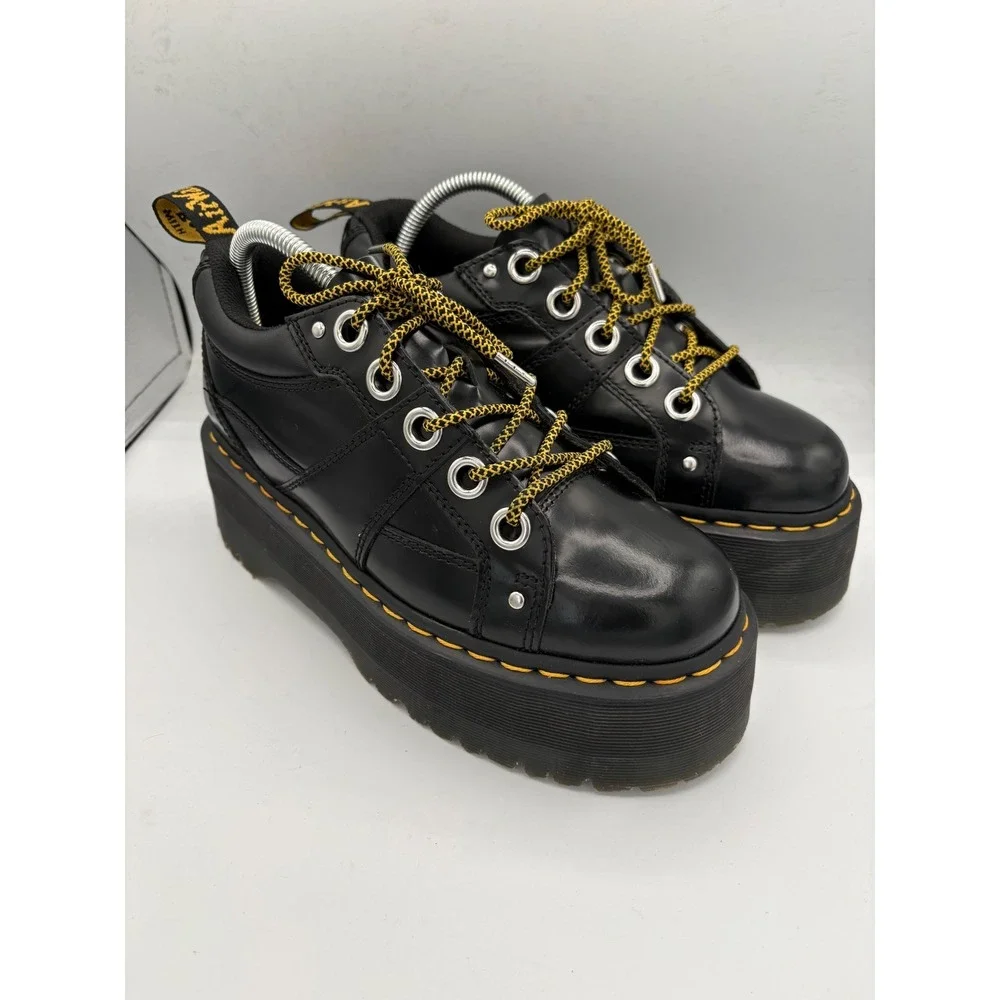 Dr. Martens 5-Eye Max Buttero Leather Platform Shoes Size 8 women